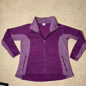 Columbia Mock Neck Full Zip Outdoor Polyester Jacket Women’s Size 1X Burgundy